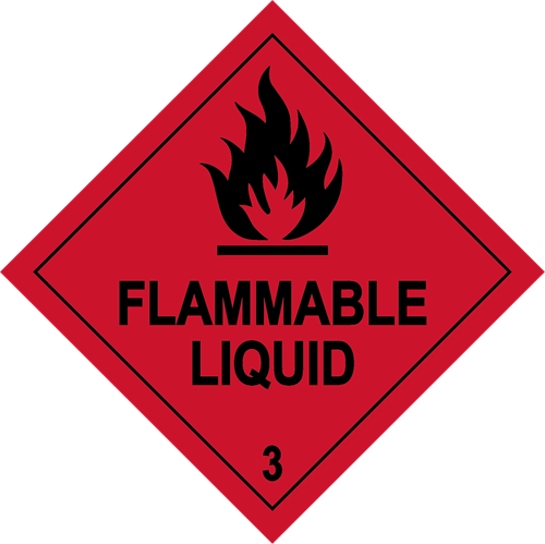 Show details for Hazard Label - Flammable Liquid 3