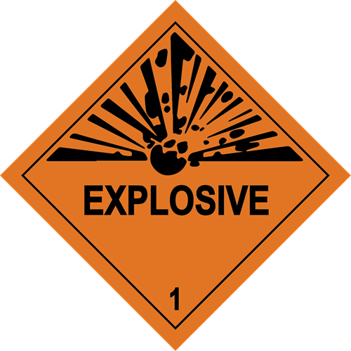 Show details for Hazard Label - Explosive