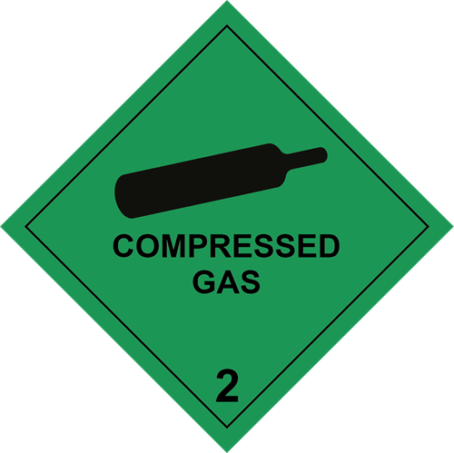 Show details for Hazard Label - Compressed Gas (Class 2)