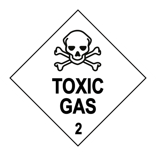 Show details for Hazard Label - Toxic Gas 2